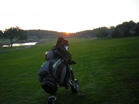 early morning golf